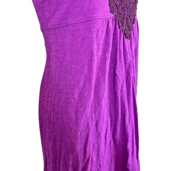 Eddie Bauer Womens Crochet Knit 100% Cotton Sleeveless Purple Casual Dress Small - Picture 3 of 16